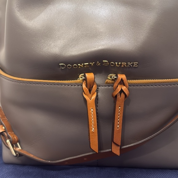 Dooney & Bourke Dawson Gray and Brown Handbag - Picture 10 of 10